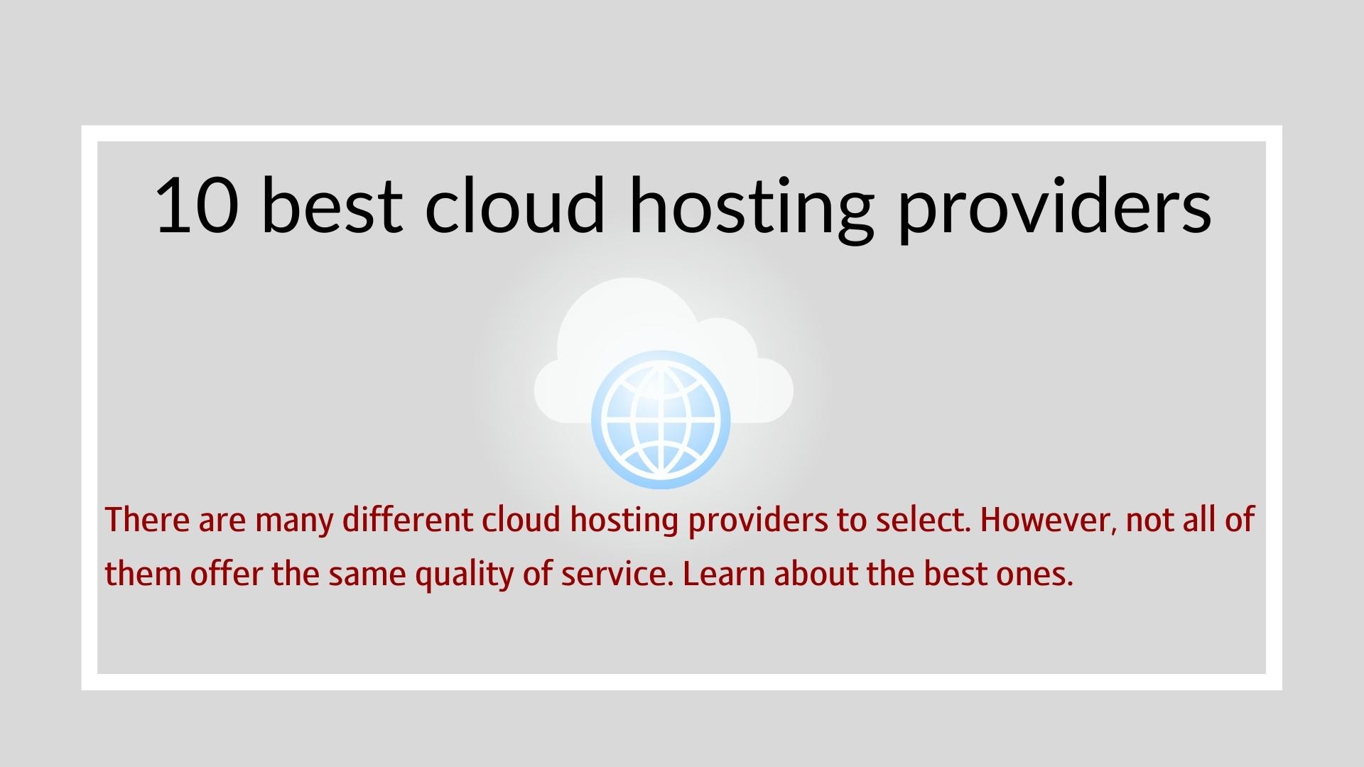 cloud hosting providers