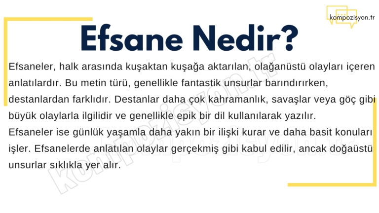 efsane nedir