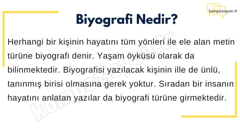 biyografi nedir