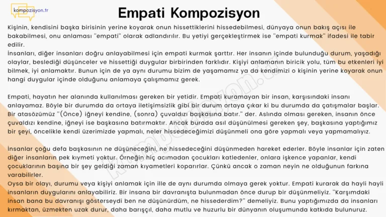 Empati İle İlgili Kompozisyon