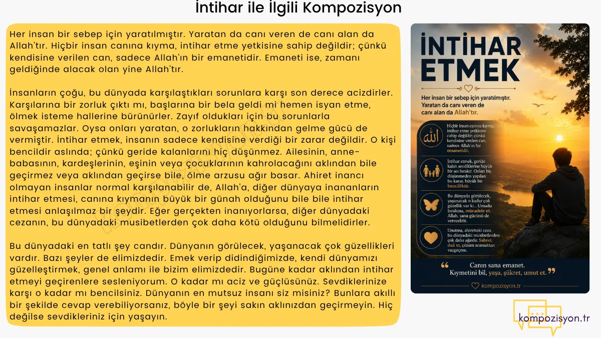İntihar İle İlgili Kompozisyon
