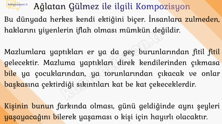 Aglatan Gulmez İle İlgili Kompozisyon
