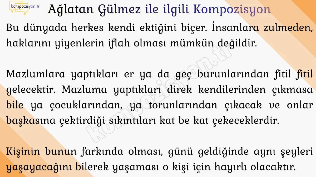 Aglatan Gulmez İle İlgili Kompozisyon