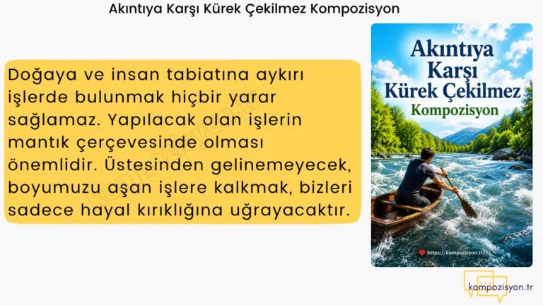 Akıntıya Karşı Kürek Çekilmez Açıklaması Kompozisyon