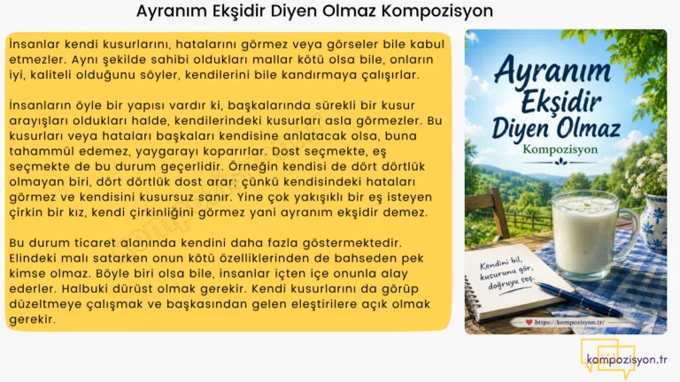 Ayranim Eksidir Diyen Olmaz Kompozisyon
