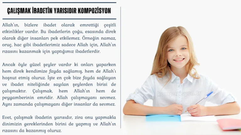 Calismak İbadetin Yarisidir Kompozisyon