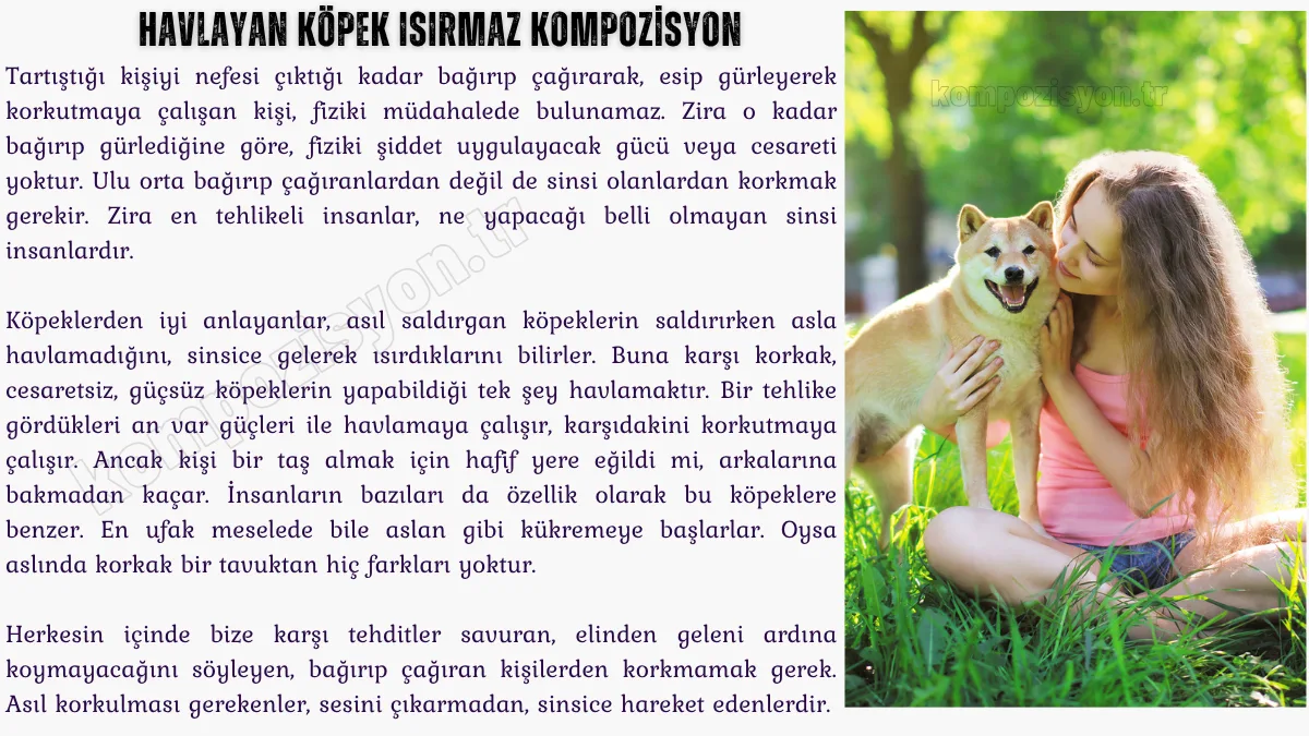 Havlayan Kopek İsirmaz Kompozisyon