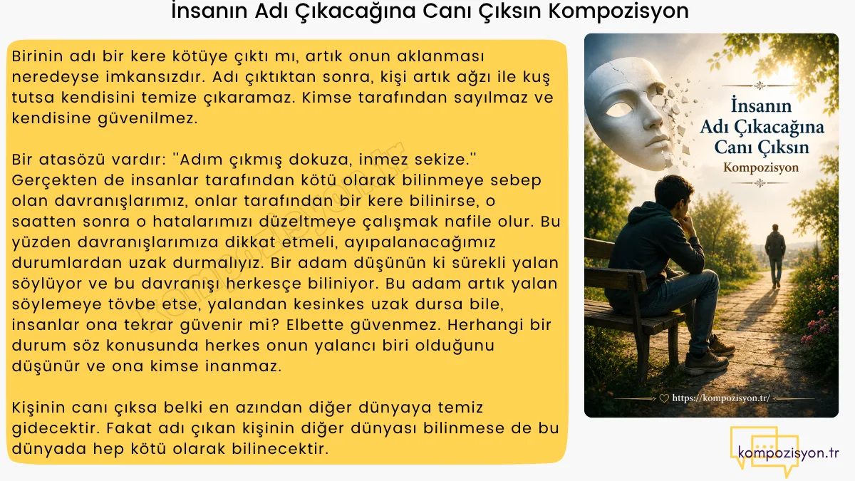 İnsanin Adi Cikacagina Cani Ciksin Kompozisyon