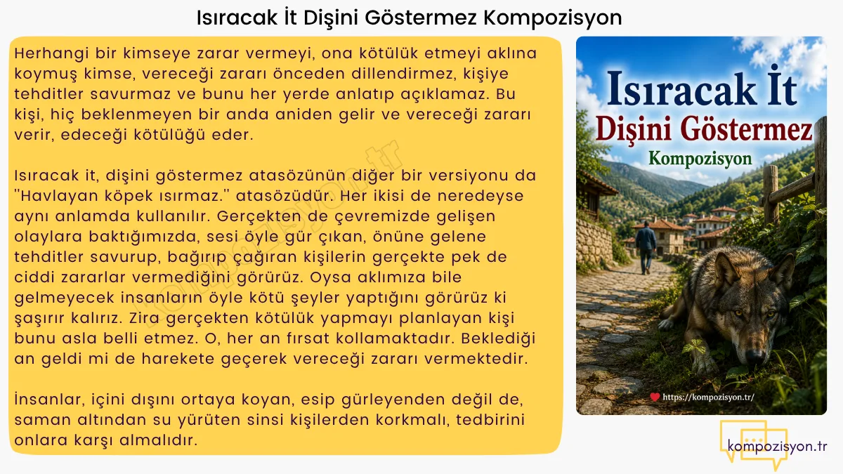 İsiracak İt Disini Gostermez Kompozisyon