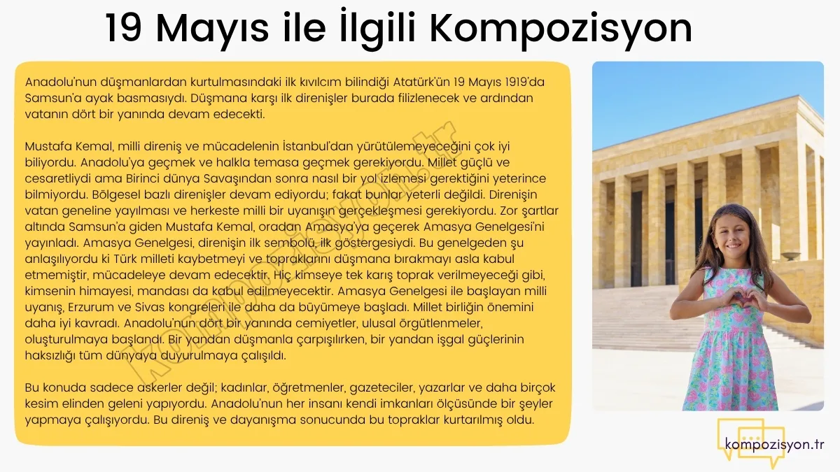 19 mayis ile ilgili kompozisyon