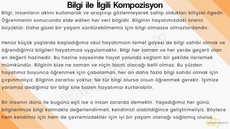 Bilgi ile İlgili Kompozisyon