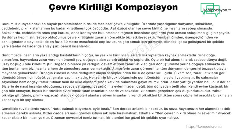 Çevre Kirliliği Kompozisyon