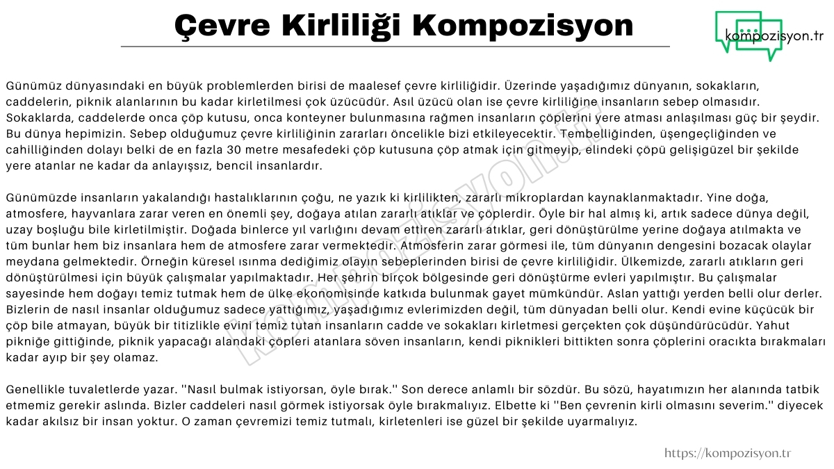 Çevre Kirliliği Kompozisyon