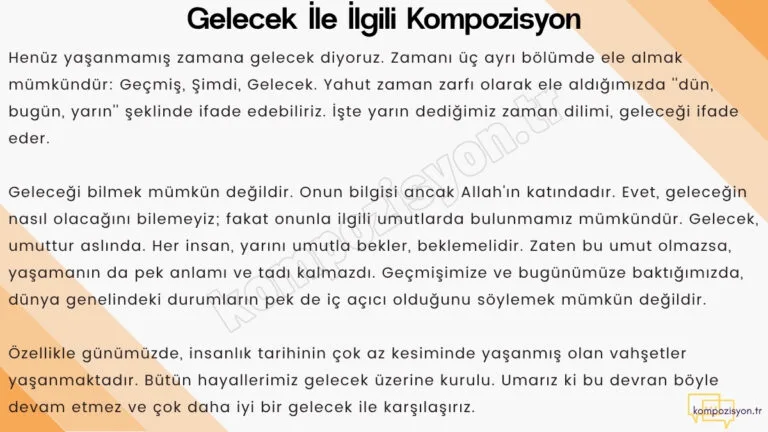 Gelecek ile İlgili Kompozisyon