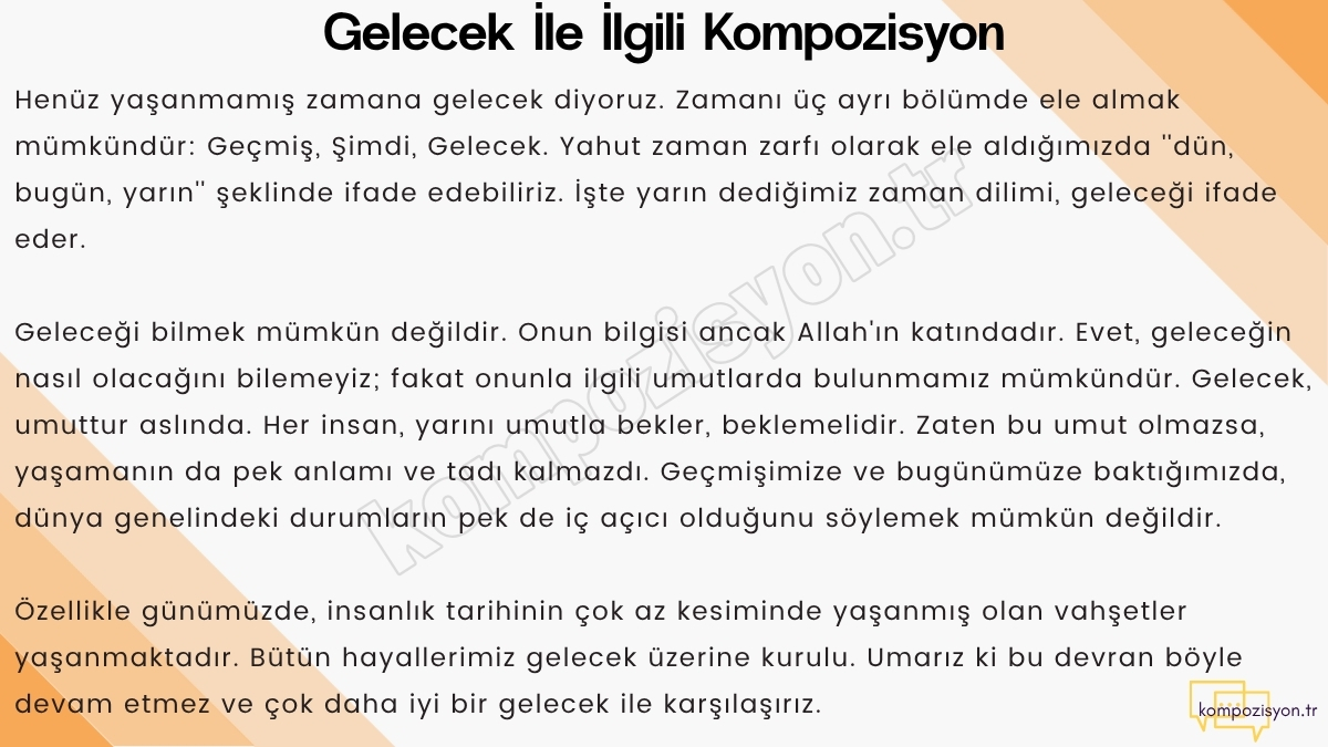 Gelecek ile İlgili Kompozisyon