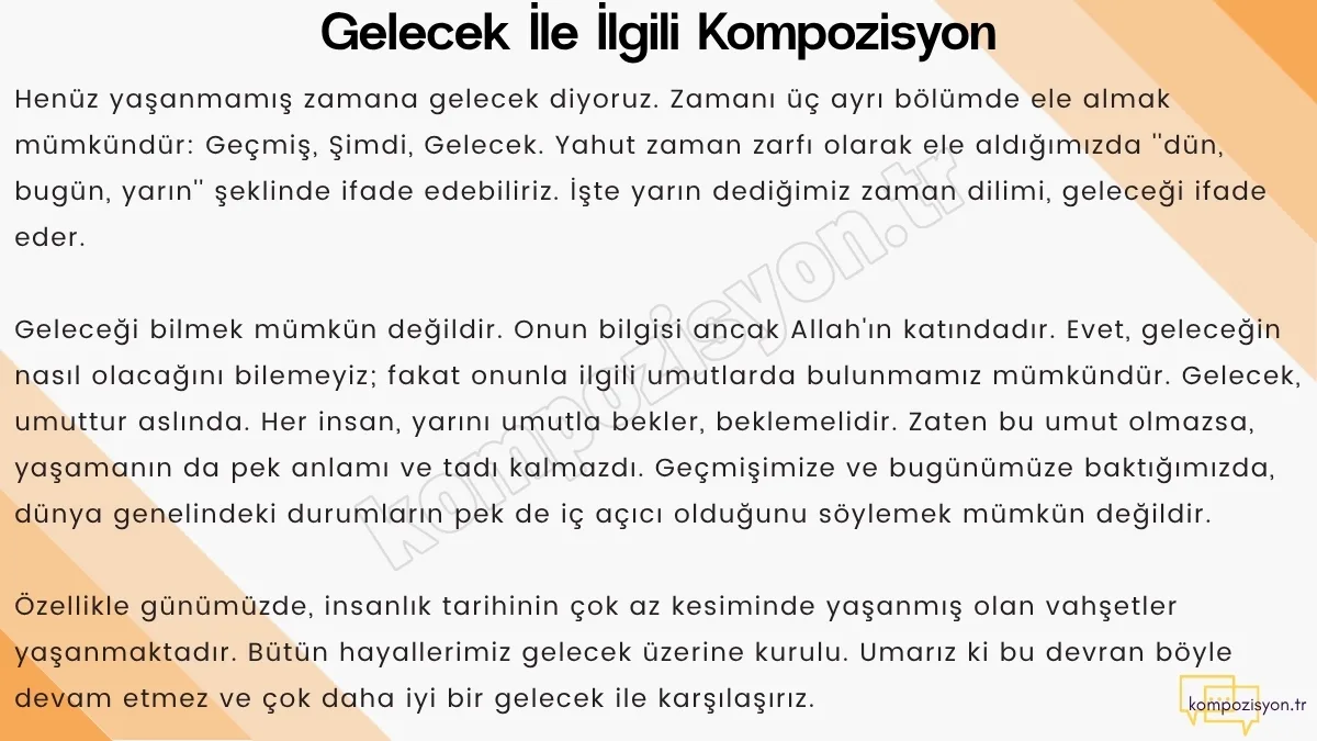 Gelecek ile İlgili Kompozisyon