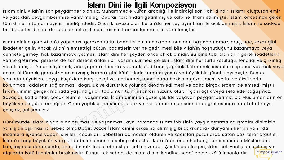 islam dini ile ilgili kompozisyonlar islam dini ile ilgili kompozisyonlar