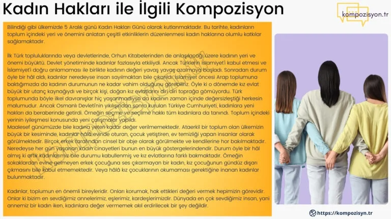 Kadın Hakları ile İlgili Kompozisyon