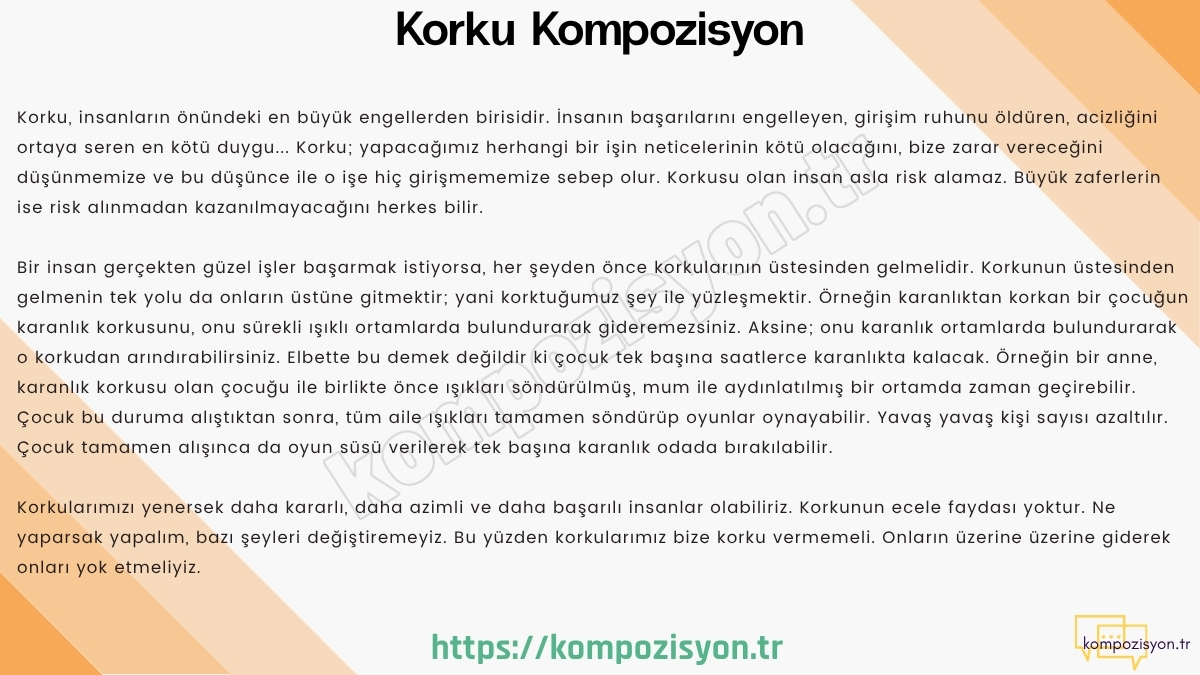 korku kompozisyon