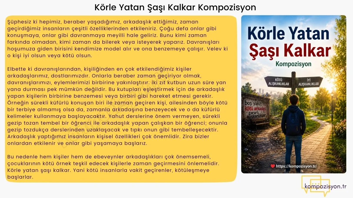 Korle Yatan Sasi Kalkar Kompozisyon