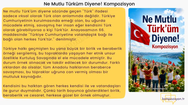 Ne Mutlu Turkum Diyene Kompozisyon