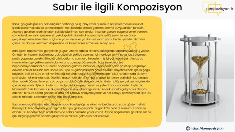 Sabır ile İlgili Kompozisyon