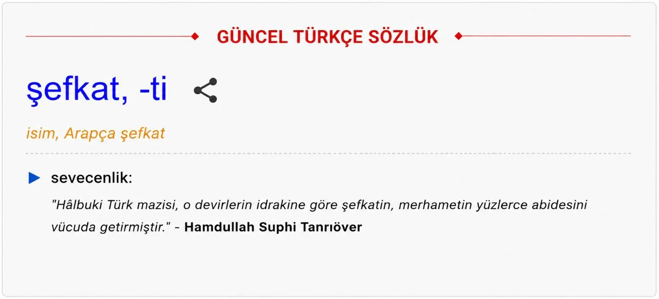 sefkat ne demek tdk