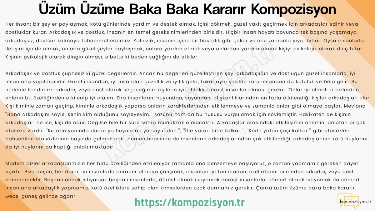 uzum uzume baka baka kararir kompozisyon Üzüm Üzüme Baka Baka Kararır Kompozisyon Örneği