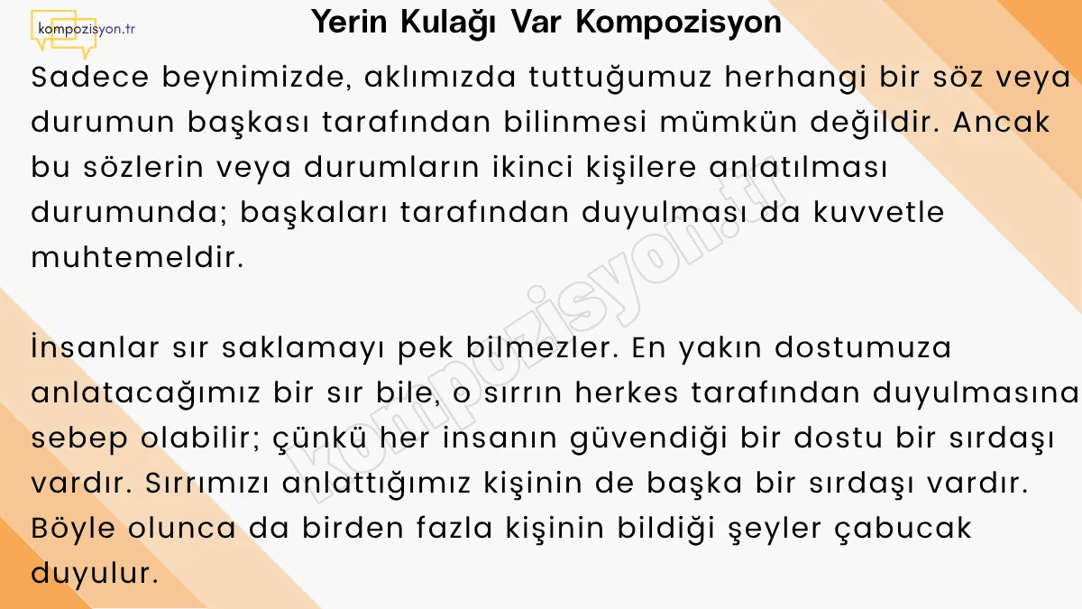 Yerin Kulagi Var Kompozisyon