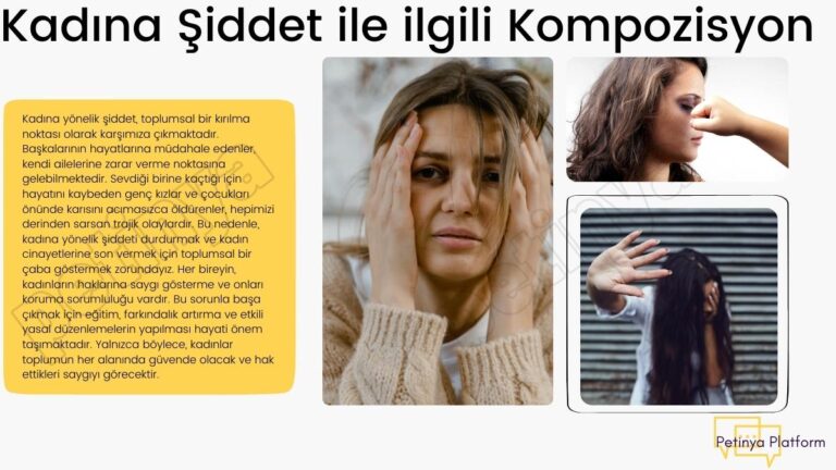 kadinlara siddetle ilgili kompozisyon