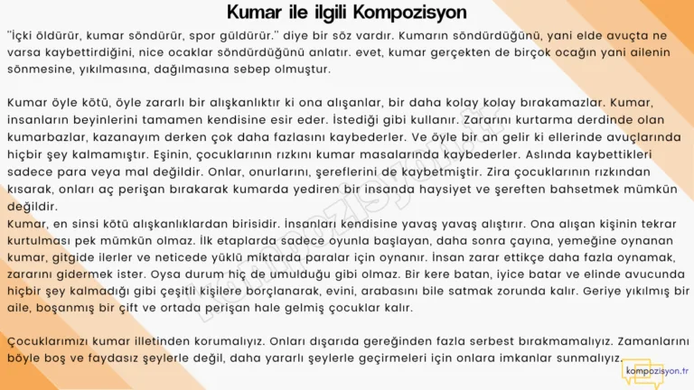 kumar ile ilgili kompozisyon