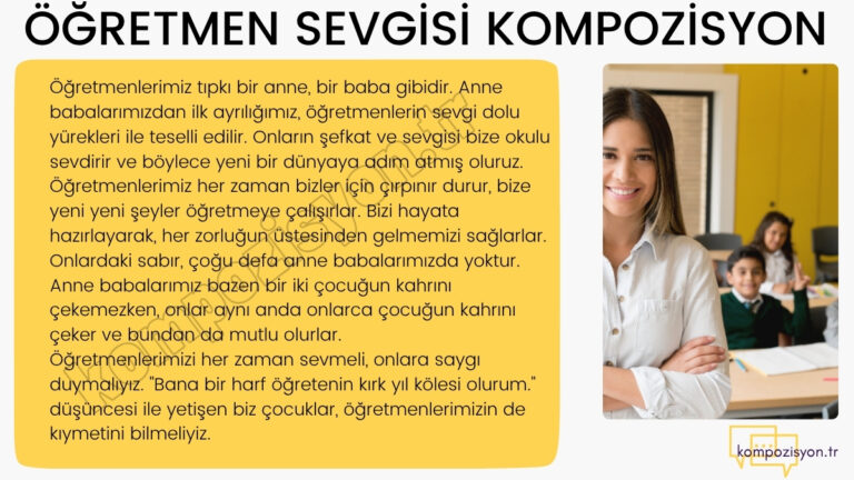 ogretmen sevgisi ile ilgili kompozisyon