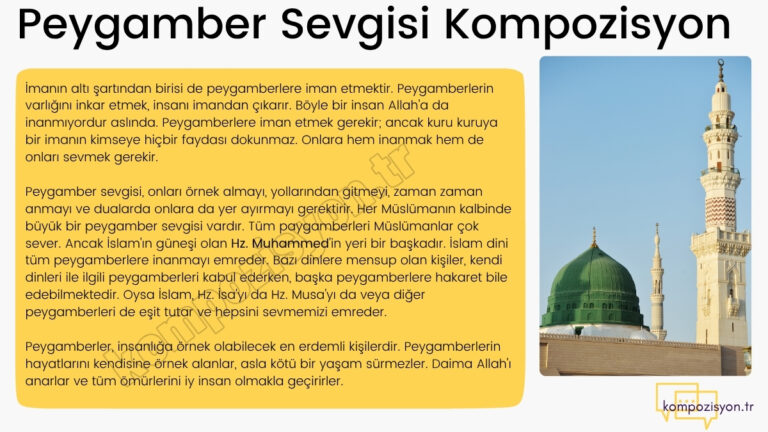 Peygamber Sevgisi ile İlgili Kompozisyon