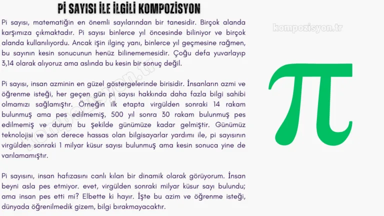 Pi Sayisi İle İlgili Kompozisyon