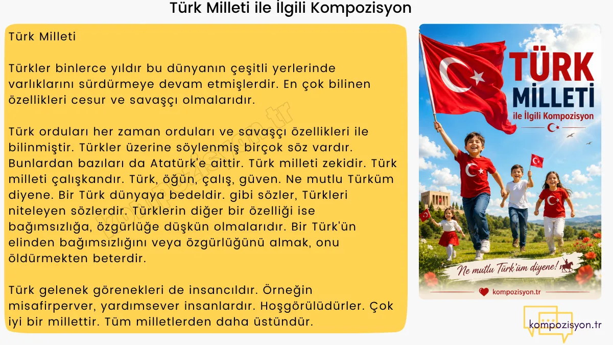 Turk Milleti İle İlgili Kompozisyon