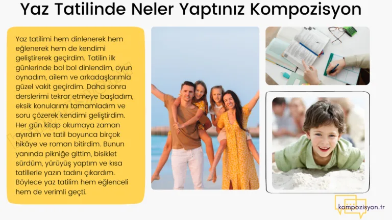 Yaz Tatilinde Neler Yaptiniz
