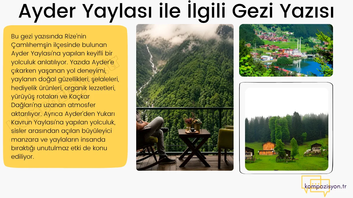Ayder Yaylasi İle İlgili Gezi Yazisi