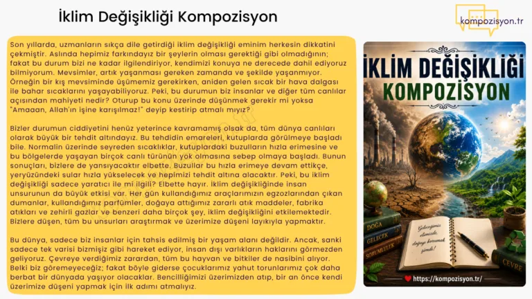 İklim Degisikligi İle İlgili Kompozisyon
