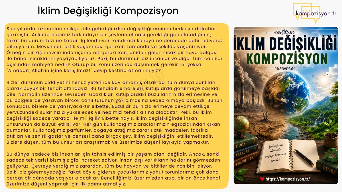 İklim Degisikligi İle İlgili Kompozisyon