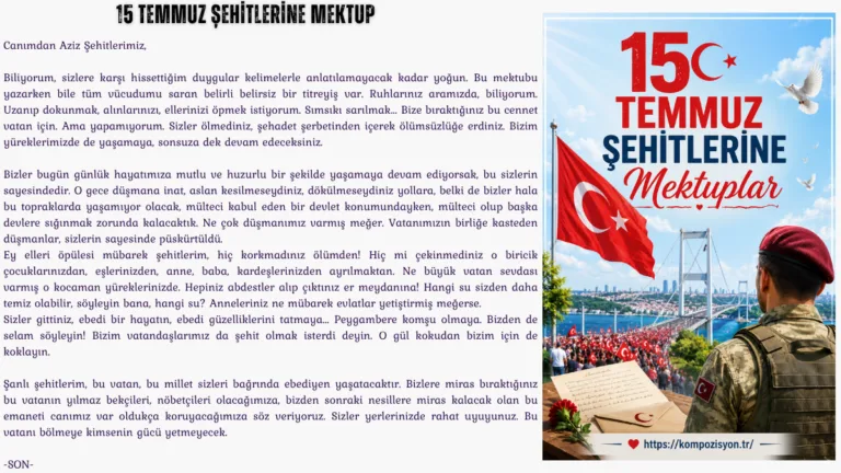 15 Temmuz Sehitlerine Mektuplar