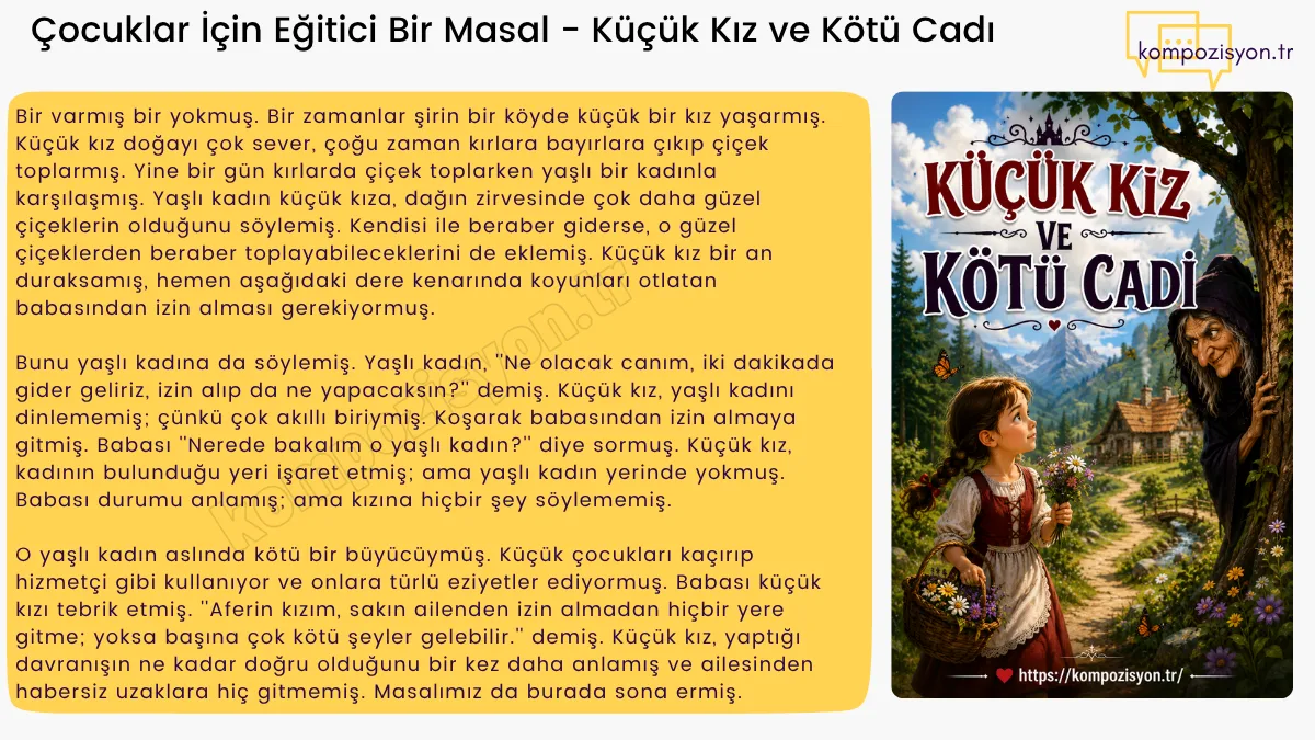 Cocuklar İcin Egitici Bir Masal