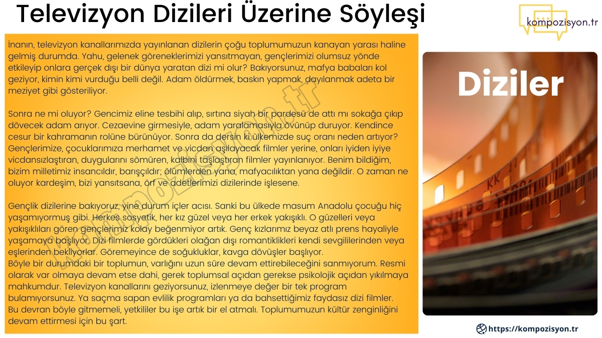 Televizyon Dizileri Üzerine Söyleşi