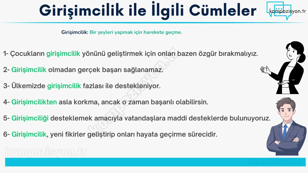 Girisimcilik İle İlgili Cumleler