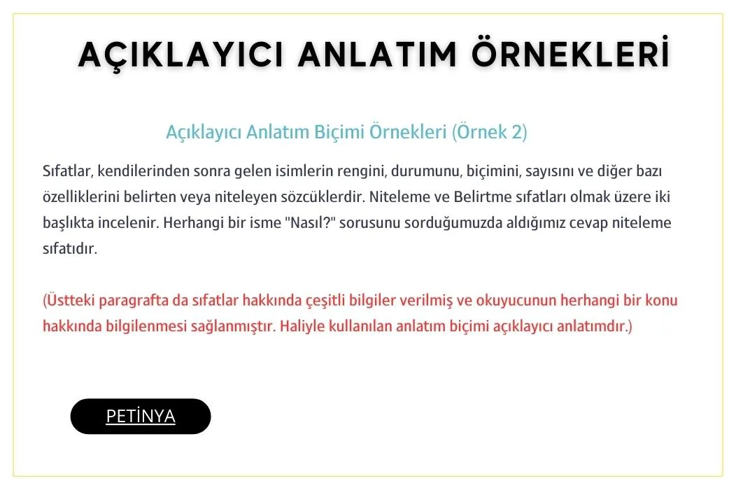 aciklayici anlatim bicimi ornekleri 2 aciklayici anlatim bicimi ornekleri 2
