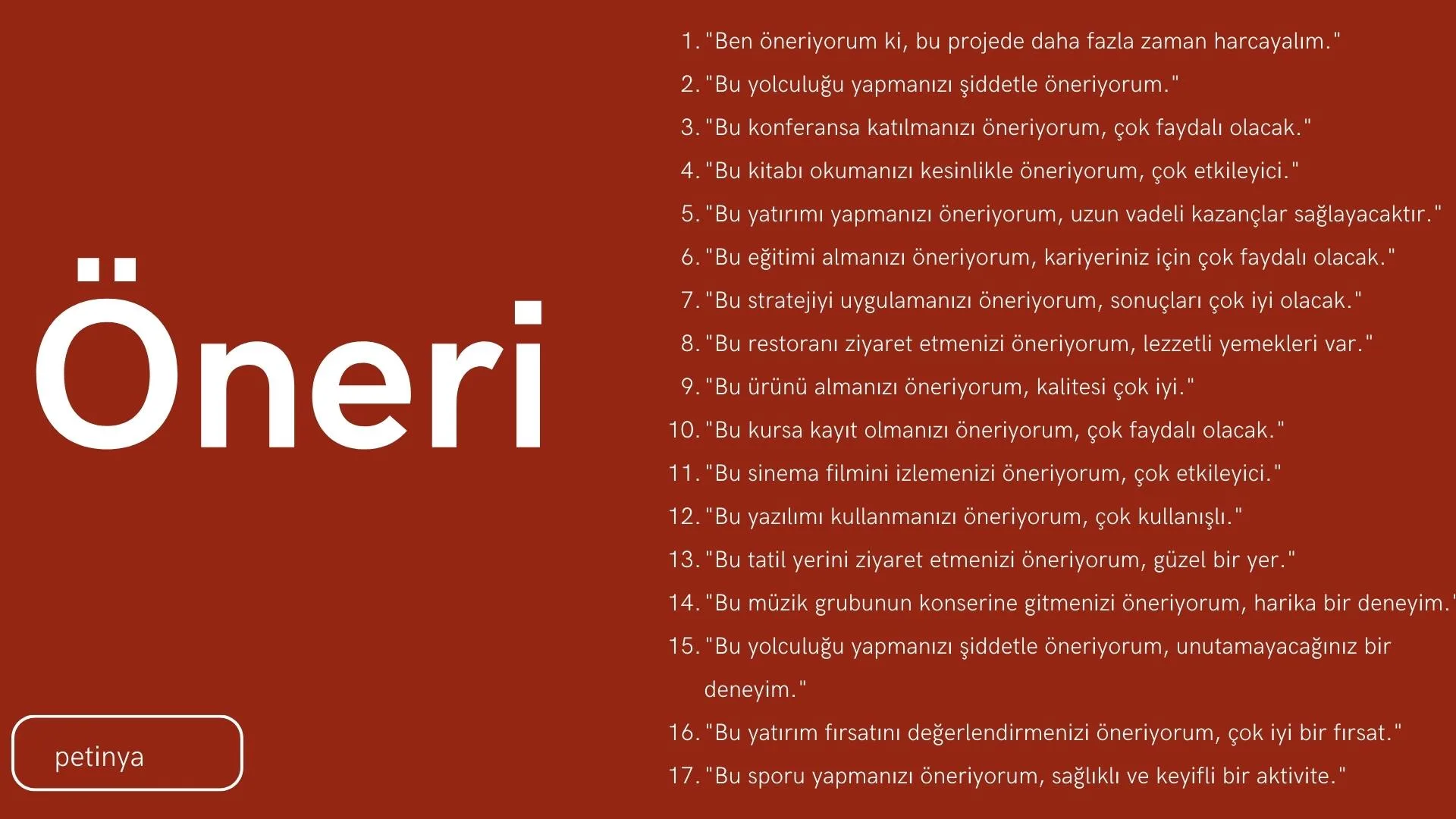 oneri ile ilgili cumleler