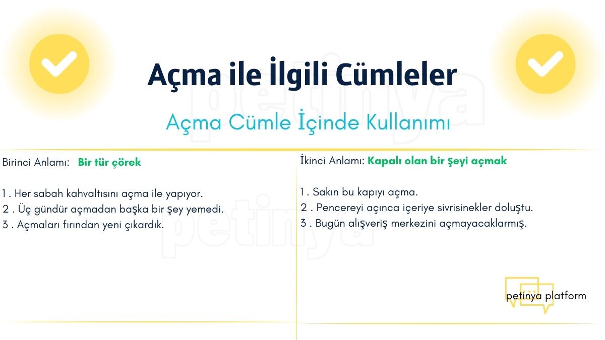 acma kelimesi ile ilgili cumleler
