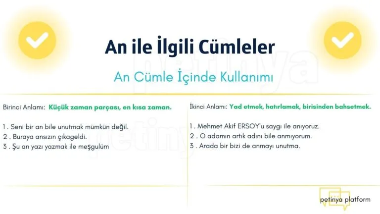an ile ilgili cumleler
