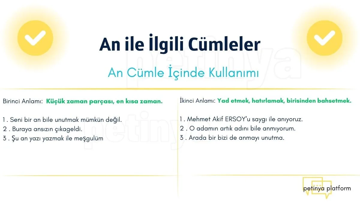 an ile ilgili cumleler
