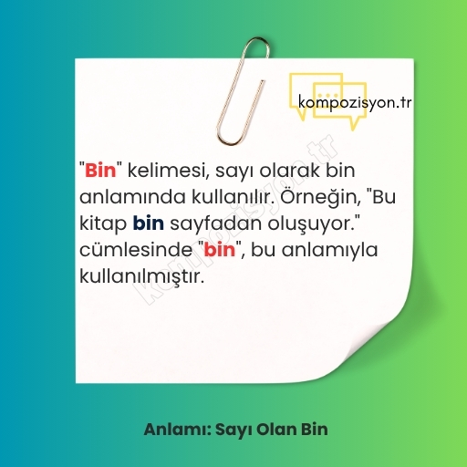 bin anlami 1 bin anlami 1