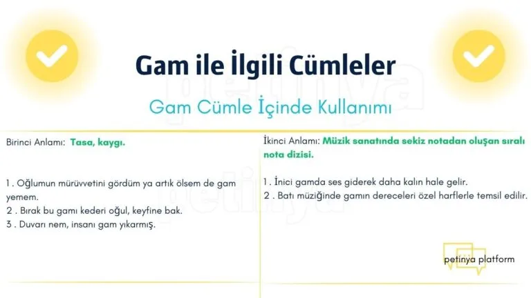 gam kelimesi ile ilgili cumleler